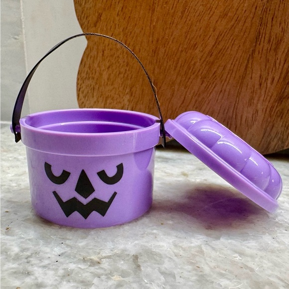 New MINI Halloween McDonald’s Happy Meal Purple McGoblin Pumpkin Boo Bucket 1.5” - Picture 2 of 6